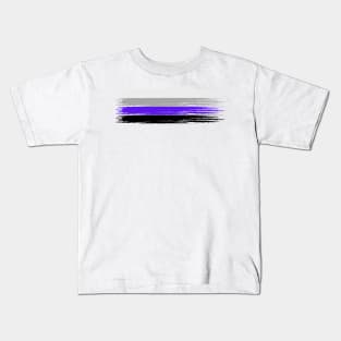 Pride Collection - Asexual Pride Flag (Paint Streak/Horizontal) Kids T-Shirt